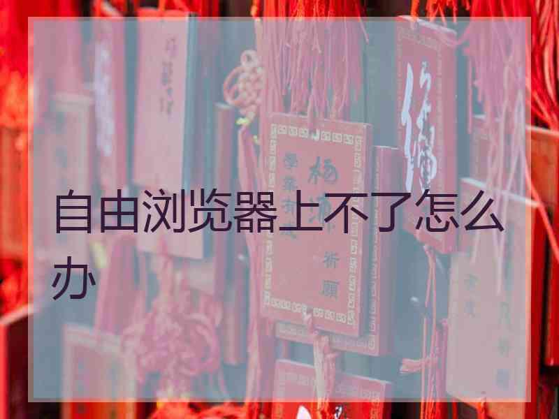 自由浏览器上不了怎么办 自由浏览器上不了怎么办