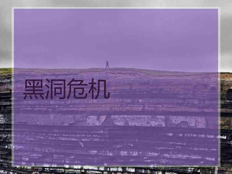 黑洞危机 黑洞危机