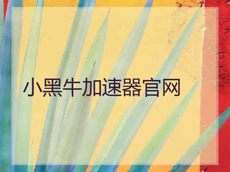 小黑牛加速器官网 小黑牛加速器官网