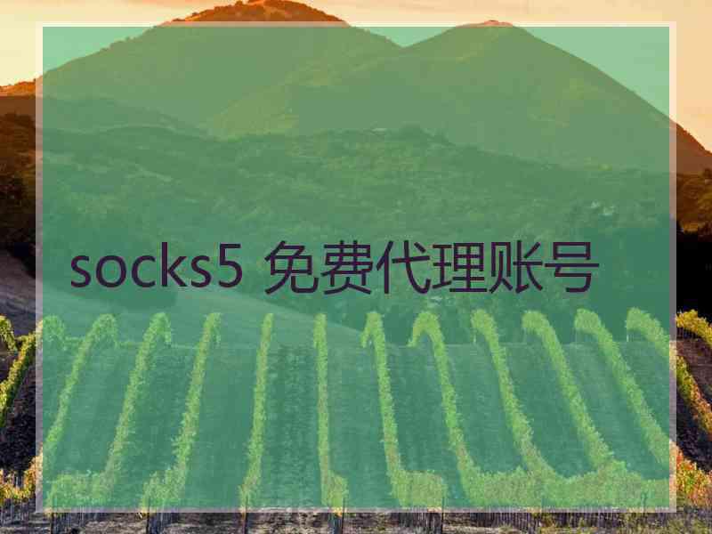 socks5 免费代理账号 socks5 免费代理账号