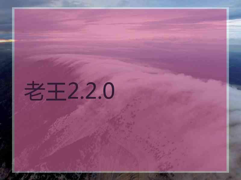 老王2.2.0 老王2.2.0
