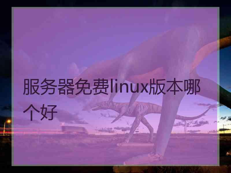 服务器免费linux版本哪个好