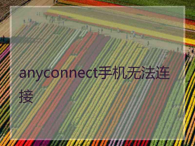 anyconnect手机无法连接
