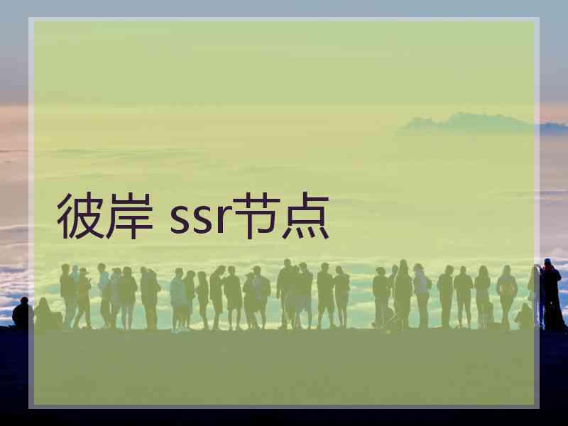 彼岸 ssr节点