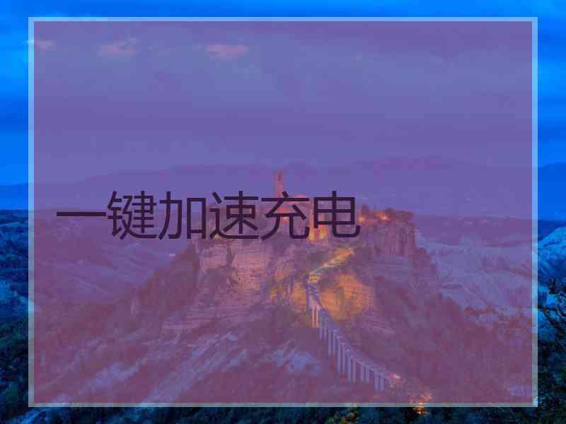 一键加速充电