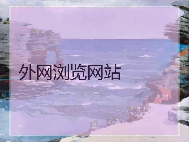 外网浏览网站