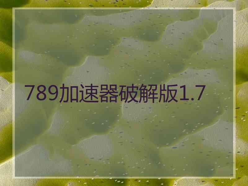 789加速器破解版1.7