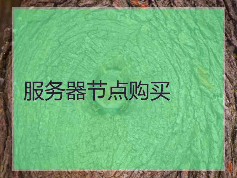 服务器节点购买