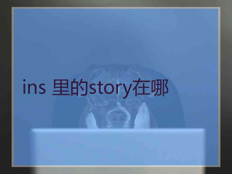 ins 里的story在哪