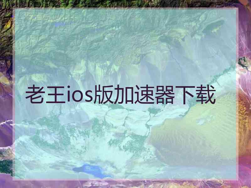 老王ios版加速器下载