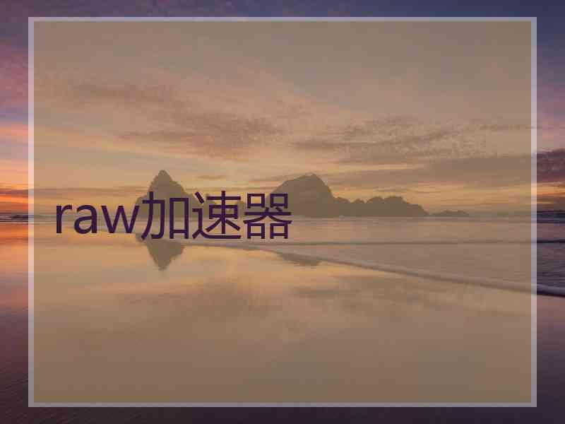 raw加速器