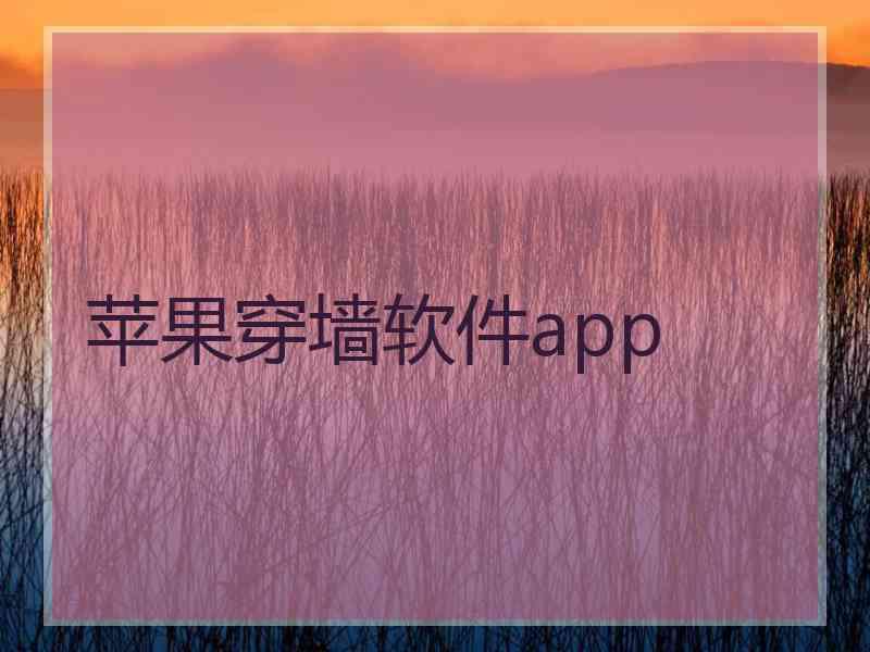 苹果穿墙软件app