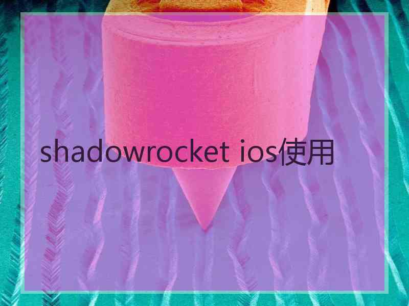 shadowrocket ios使用