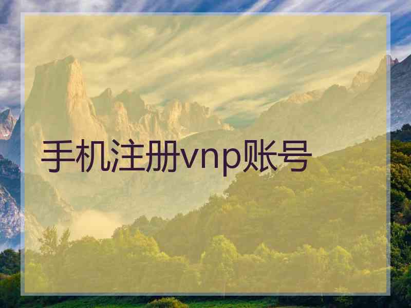 手机注册vnp账号