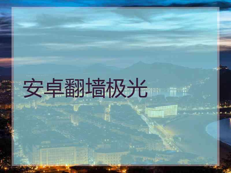 安卓翻墙极光