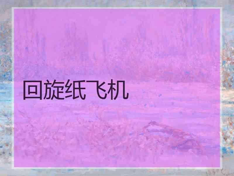回旋纸飞机