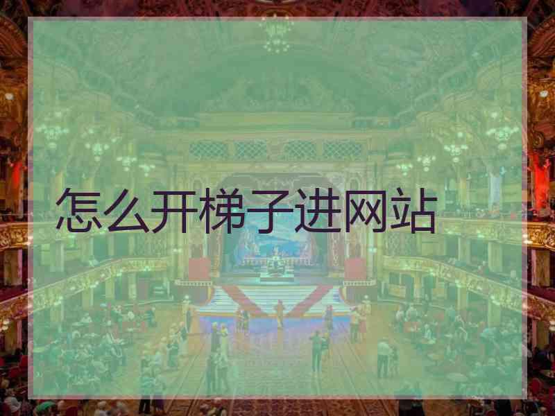 怎么开梯子进网站