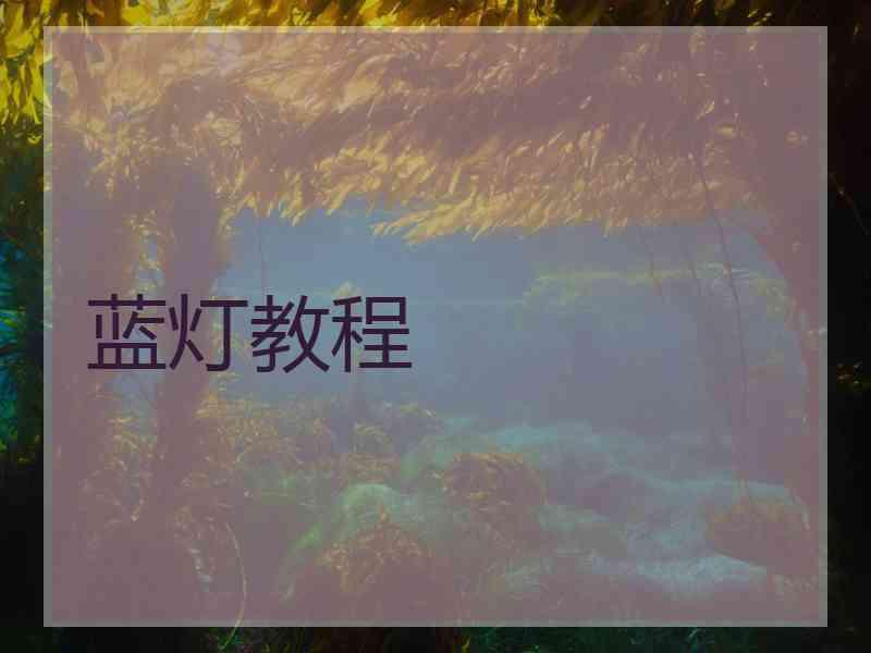 蓝灯教程