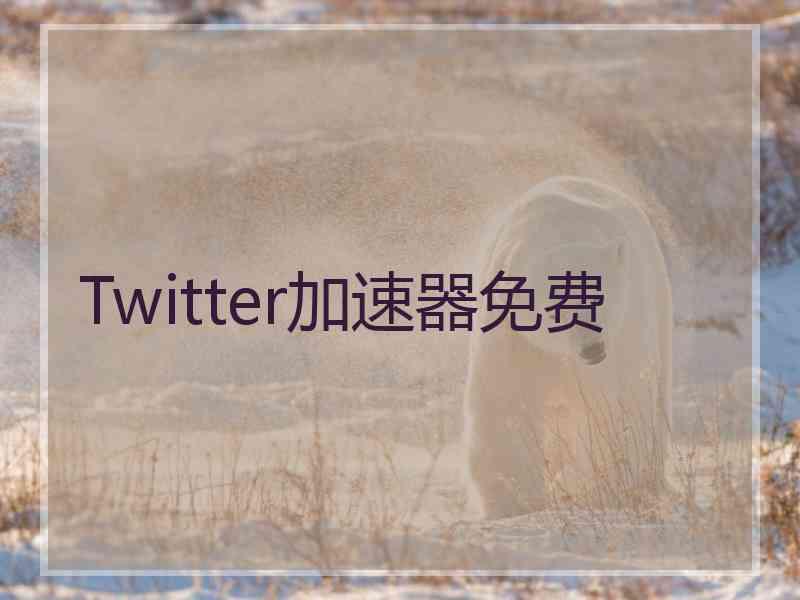 Twitter加速器免费