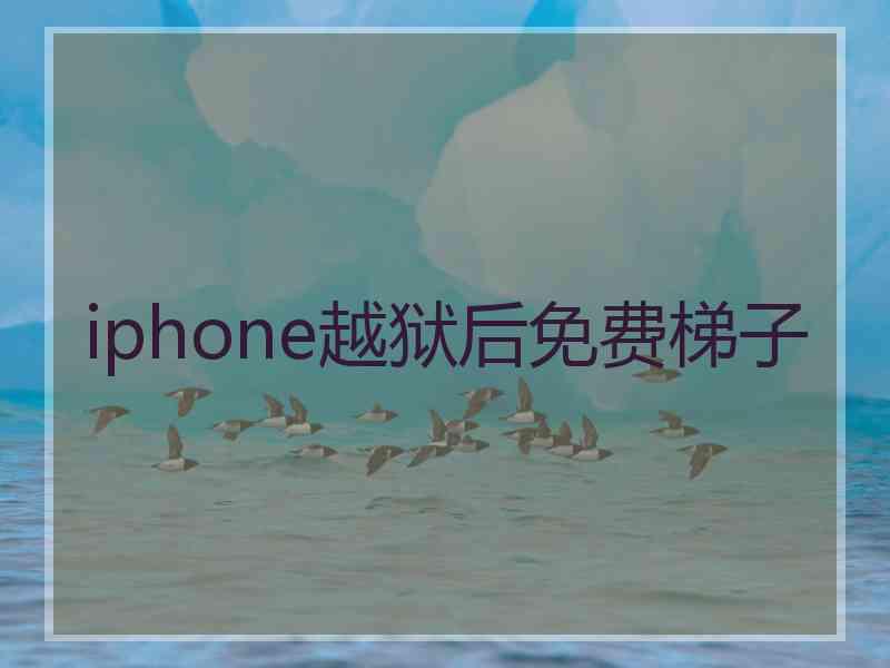 iphone越狱后免费梯子