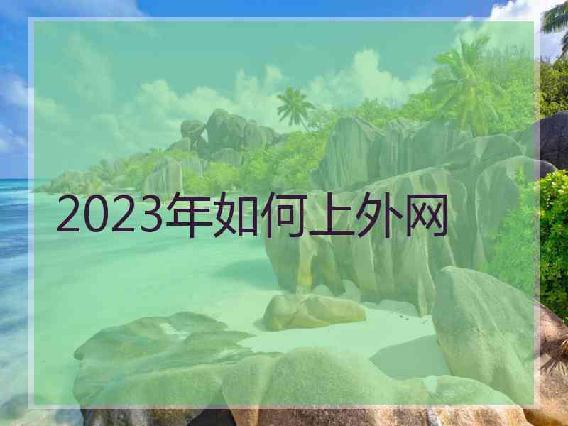 2023年如何上外网