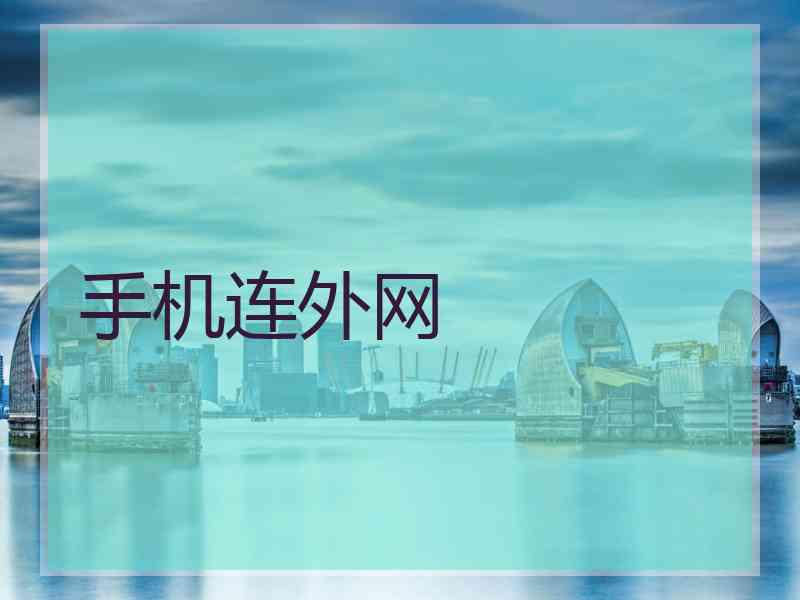 手机连外网