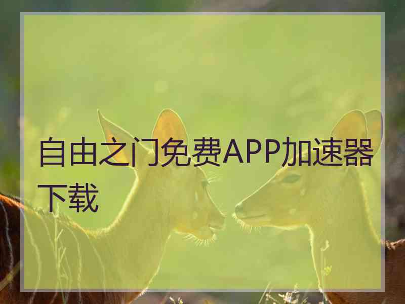 自由之门免费APP加速器下载