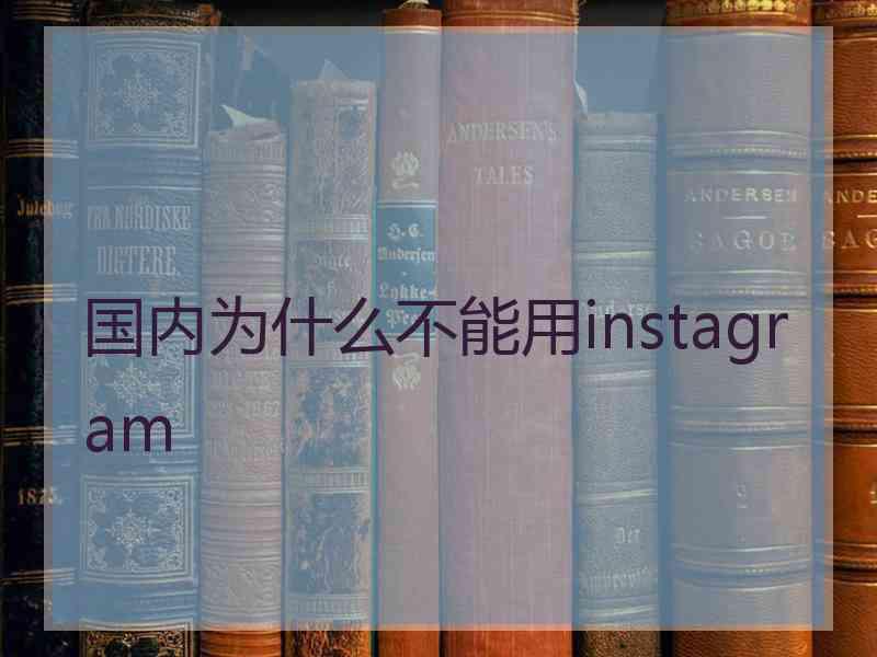 国内为什么不能用instagram