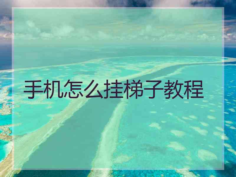 手机怎么挂梯子教程
