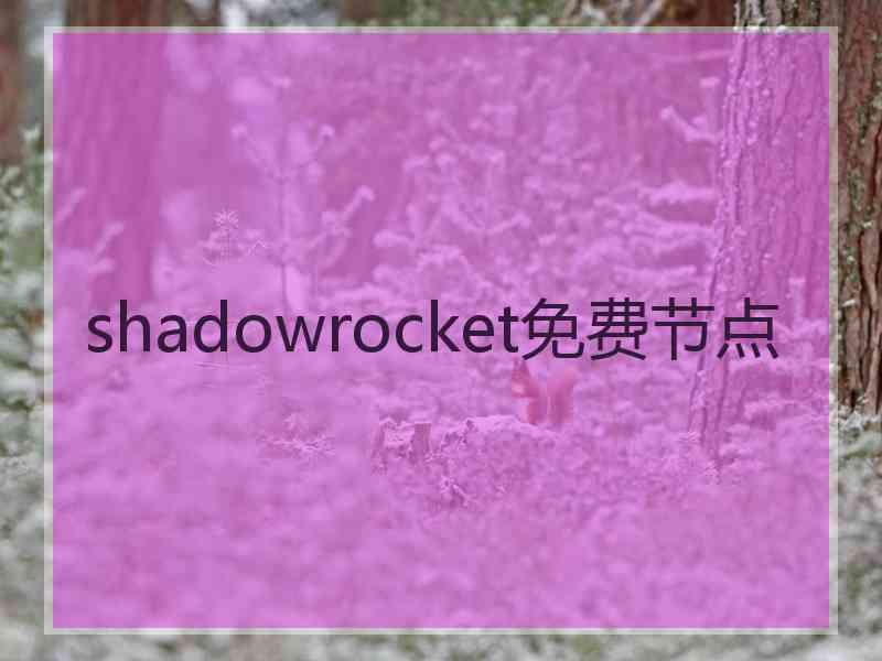 shadowrocket免费节点